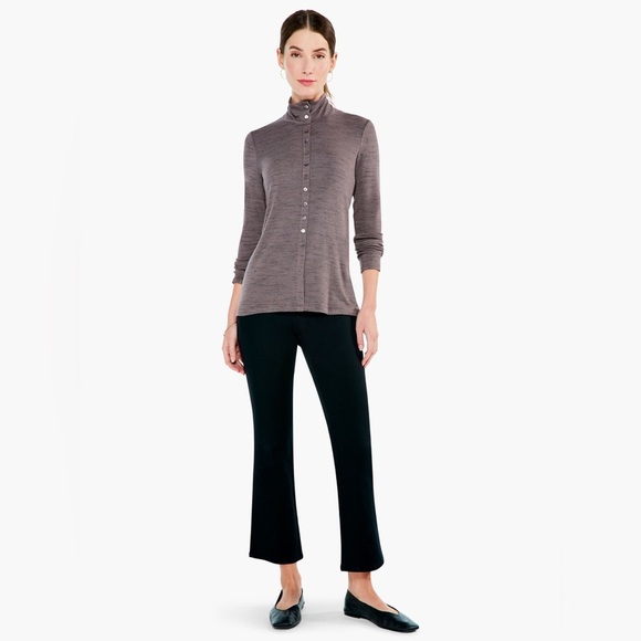 Nic + Zoe Spacedye Button Turtleneck - size XL - NWT - brown - Picture 1 of 10